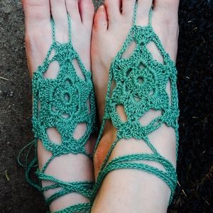 Barefoot sandals - moss green
